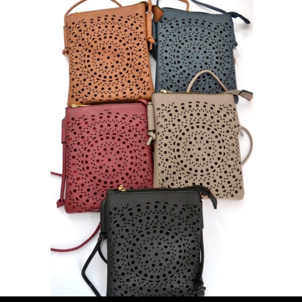 Leather vegan crossbows bag